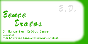 bence drotos business card