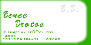 bence drotos business card